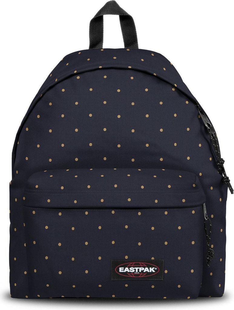 EASTPAK Schulrucksack Rucksack mit Laptopfach Padded Pak'r 24L Dots Marine Gold dunkelblau