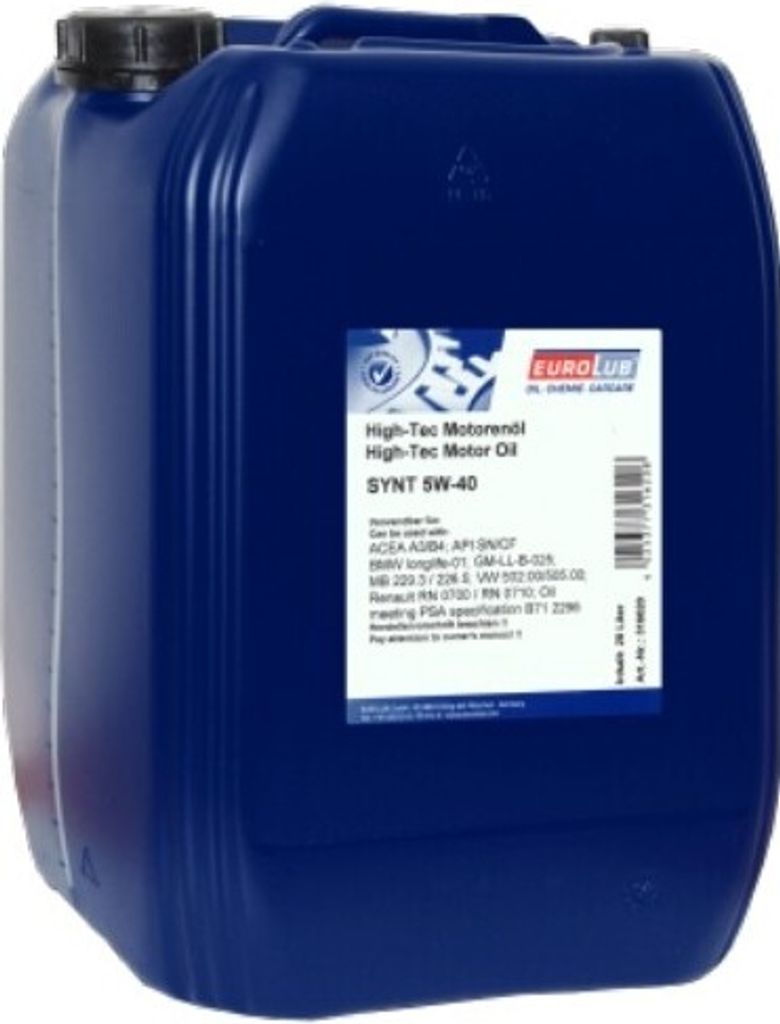 EUROLUB SYNT 5W-40 20 Liter Motoröl Motorenöl Longlife-01 Produktbild 