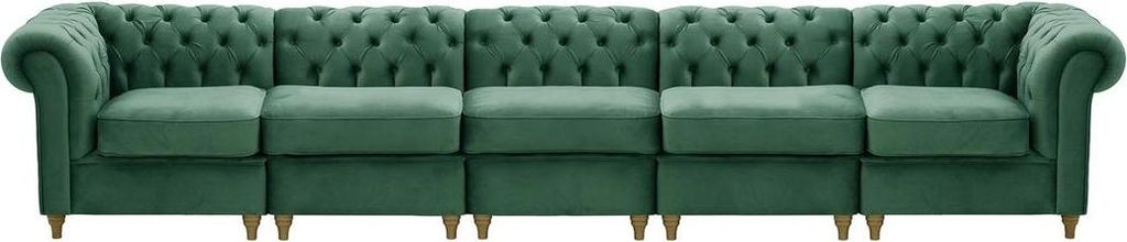 Chesterfield Modulsofa-Velluto 12-wax black