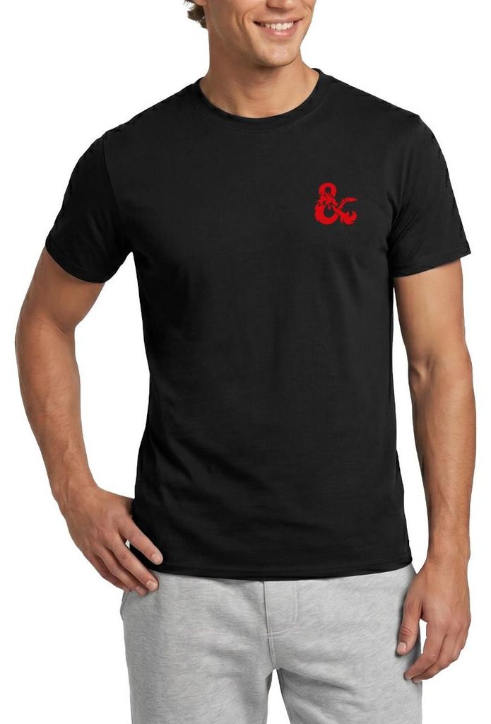 Spreadshirt Dungeons And Dragons Logo In Rot Männer T-Shirt, S, Schwarz