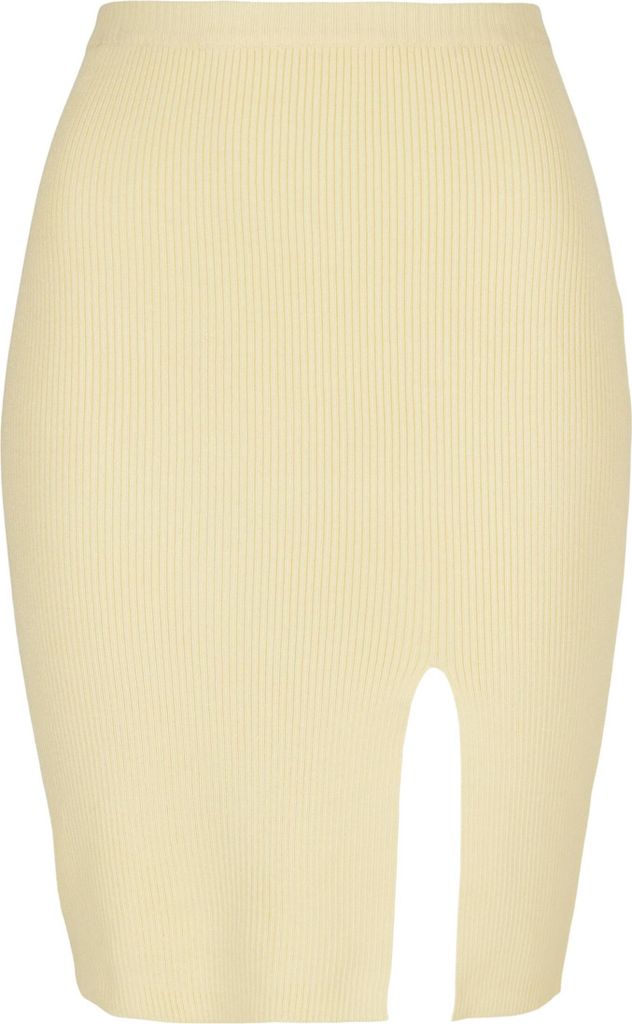Urban Classics Ladies - Rib Knit Rock gelb - S
