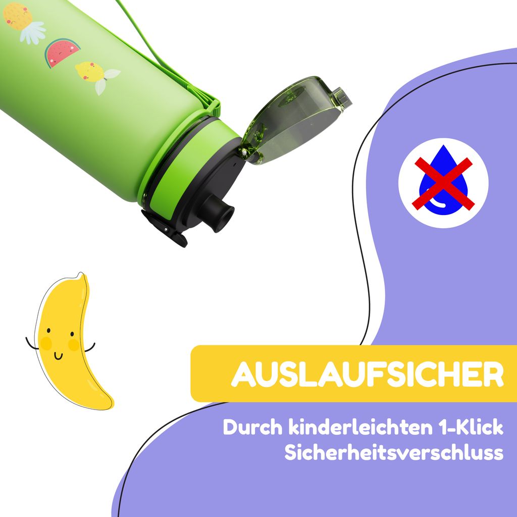 VECH Shaker-Flasche 473 Ml – Auslaufsicher, Mit Mixball, Aufbewahrungsfach, BPA-frei, Grün