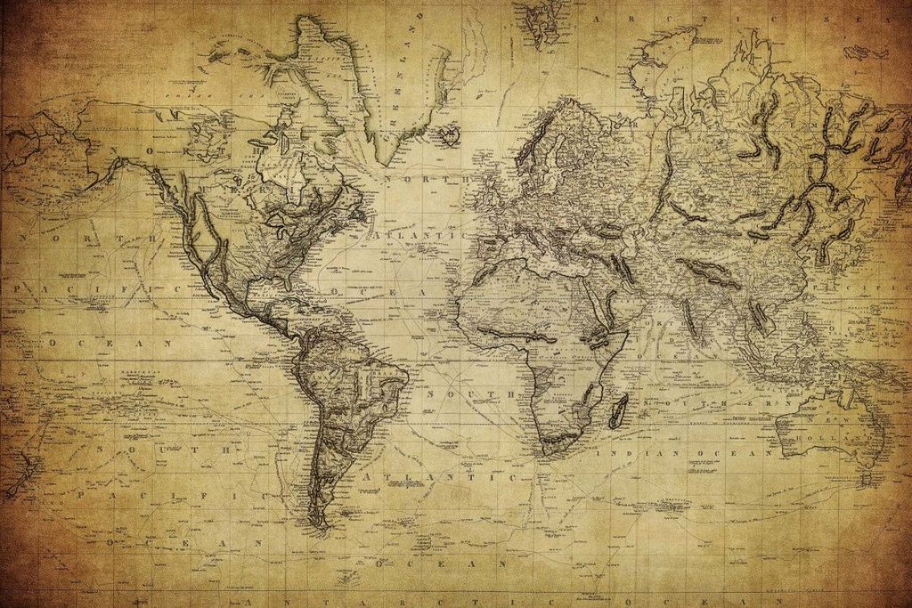 Dimex, fototapeta MS-5-1561 Vintage mapa świata 2, 375 x Zdjęcie produktu 