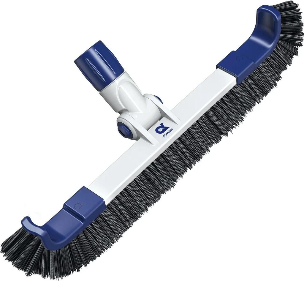 Poolbürstenkopf - Pb26 - Kombi 2-in-1 - Breite 48 cm - Verstellbar 180° - Für Einbau- und Aufstellpools - Wände, Wasserlinie, Fliesen - Weiß