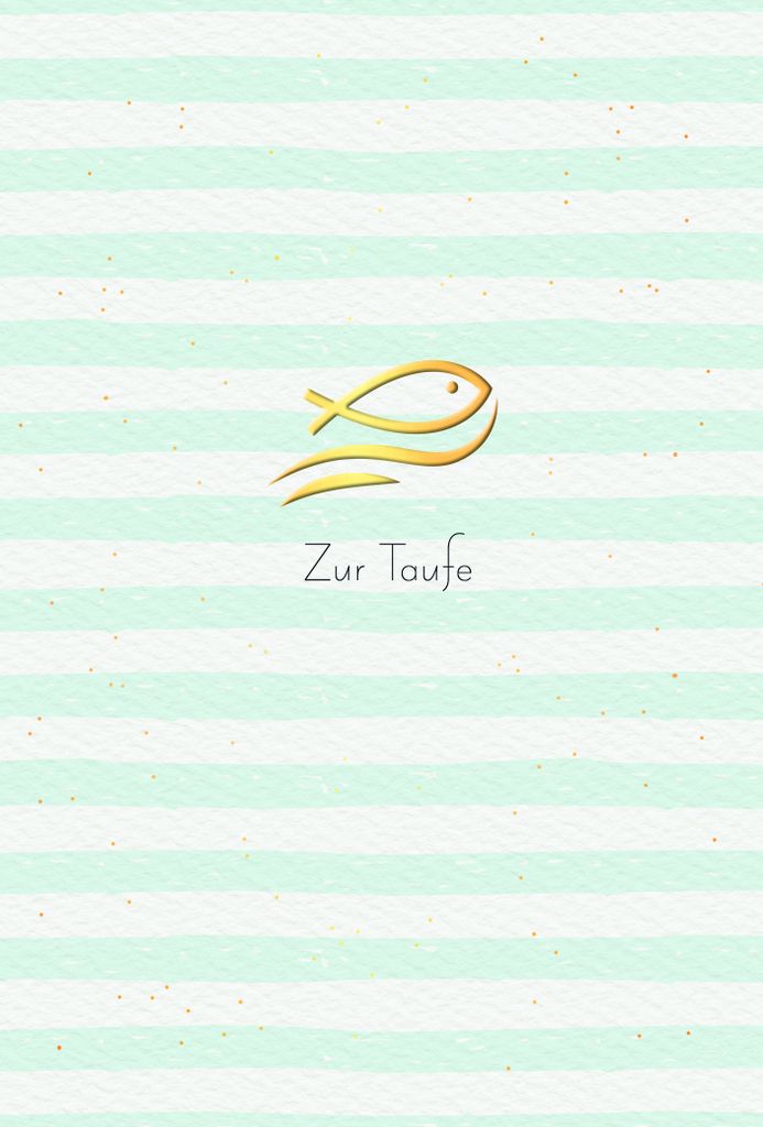 Taufe - Glückwunschkarte im Format 11,5 x 17 cm mit Umschlag