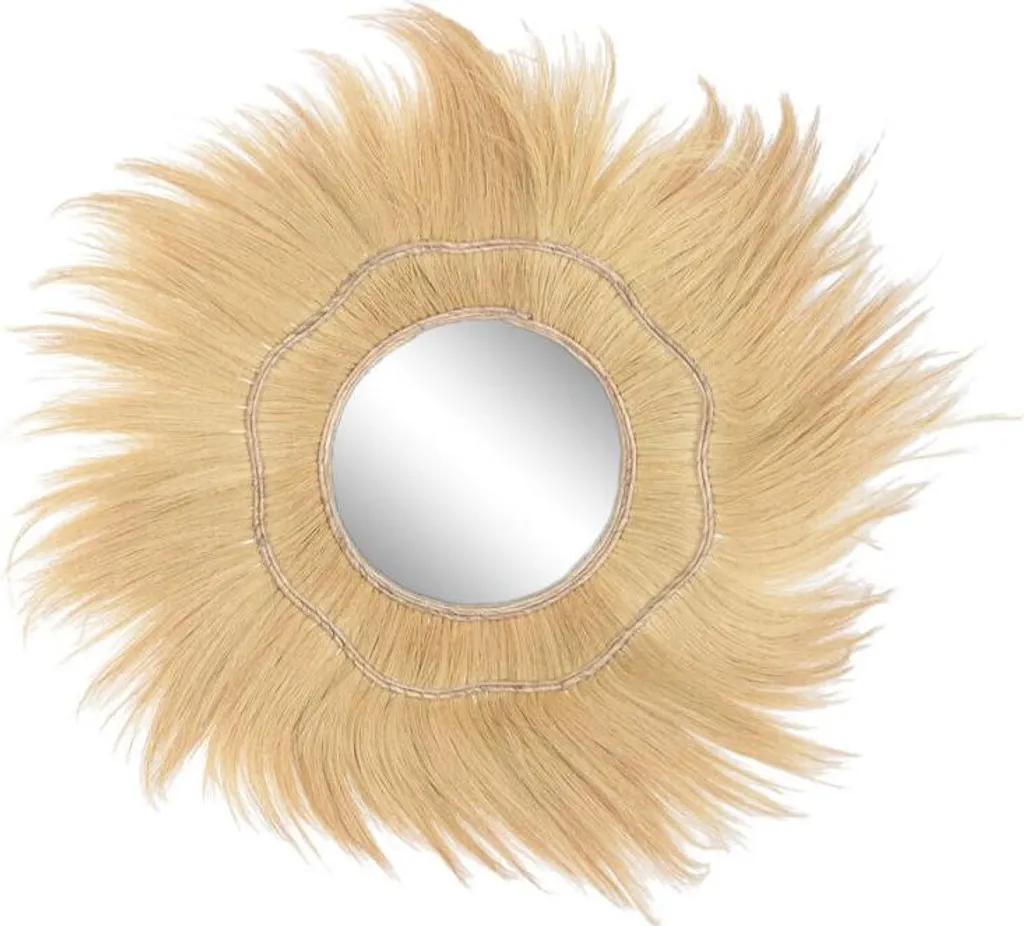 Grand miroir carré en bois naturel 110 cm style bohème Home ESPRIT