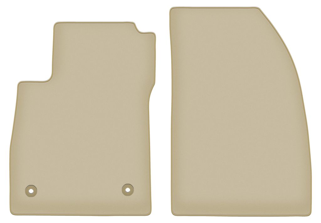 Velours-Fußmatten Vorne PREMIUM beige passend für Opel Mokka X (2016-, Crossover) – mit Befestigungen – passgenau