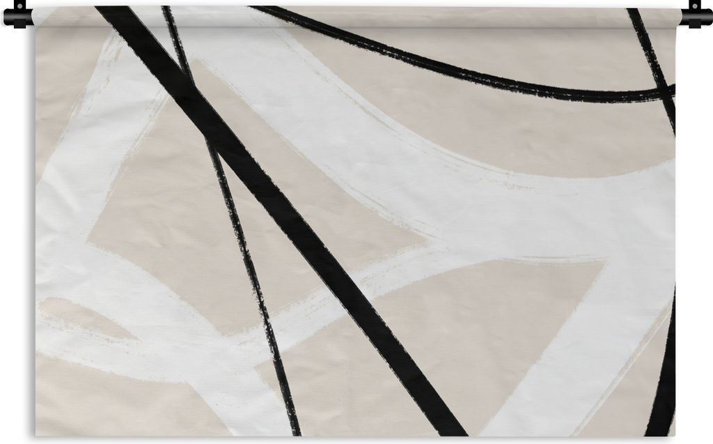 MuchoWow Wandteppich Wandbehang Linie - Abstrakt - Minimalismus - Pastell 120x80 cm Tapisserie Dekoration Wandtuch - Wanddekorationen - Wandtücher
