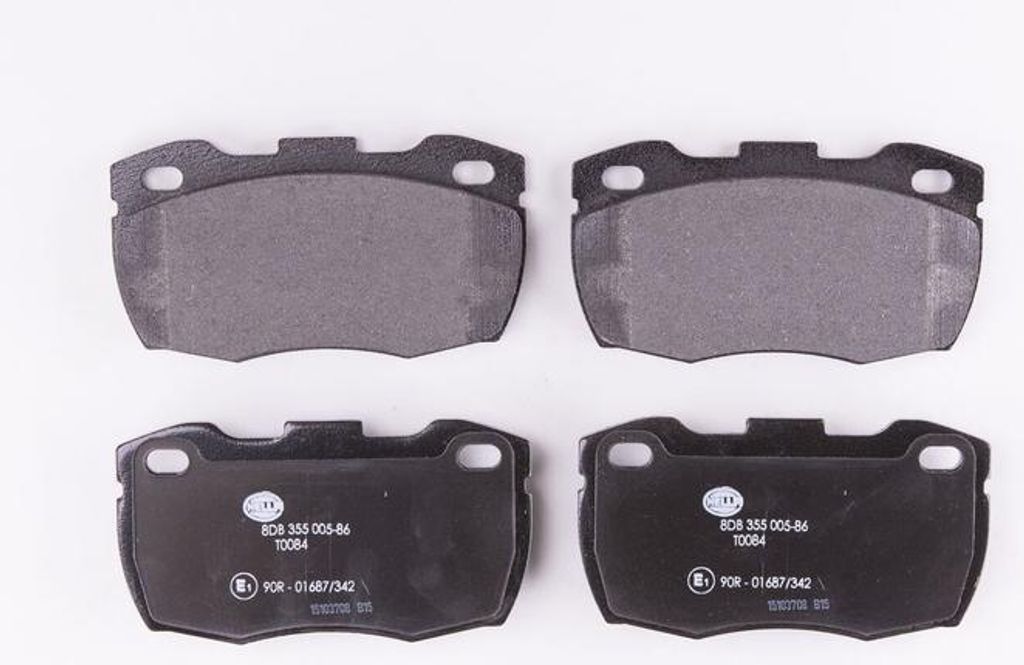 Bremsbelagsatz ohne Verschleißwarnung 18 mm HELLA für u.a. LAND ROVER DEFENDER