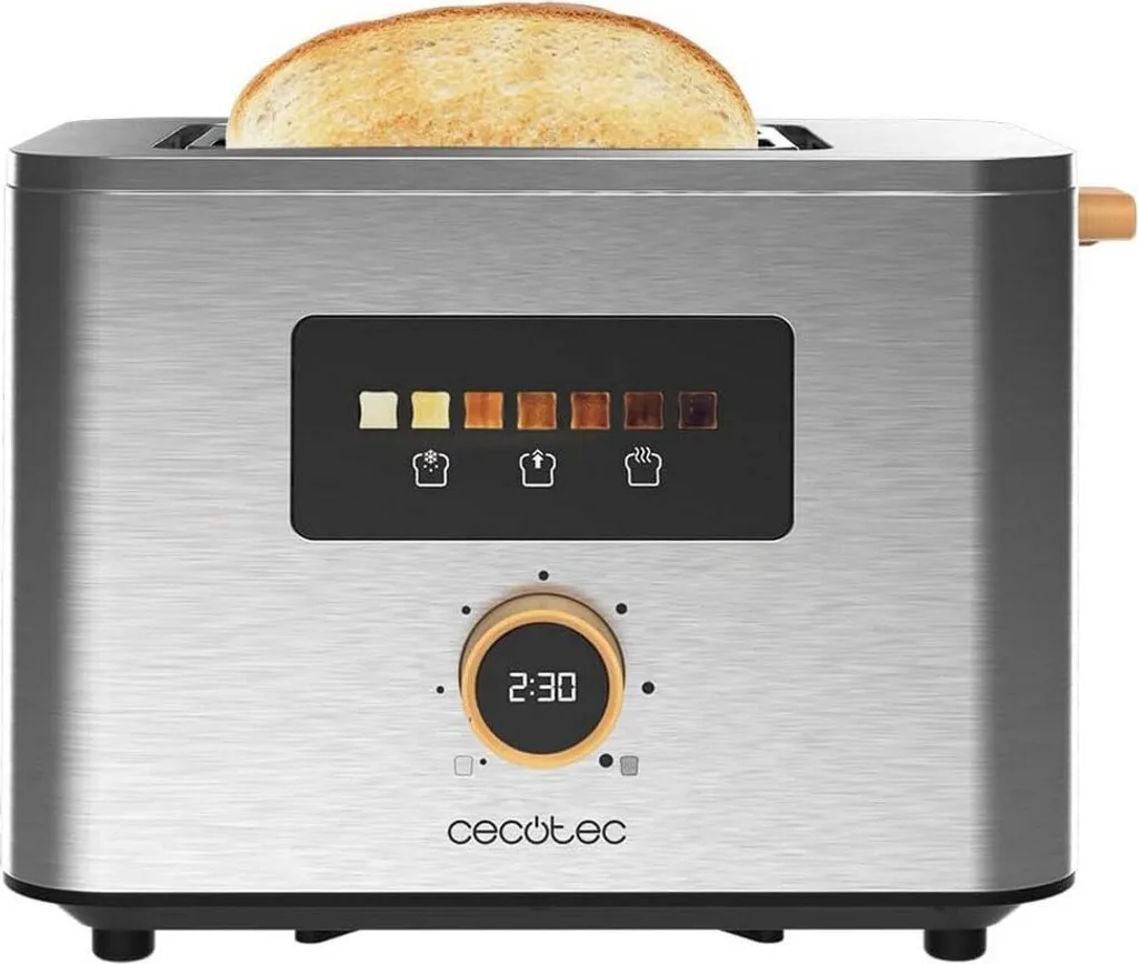 Grille-pain Tactile Cecotec Touch&Toast Double - 1000W et Écran LED