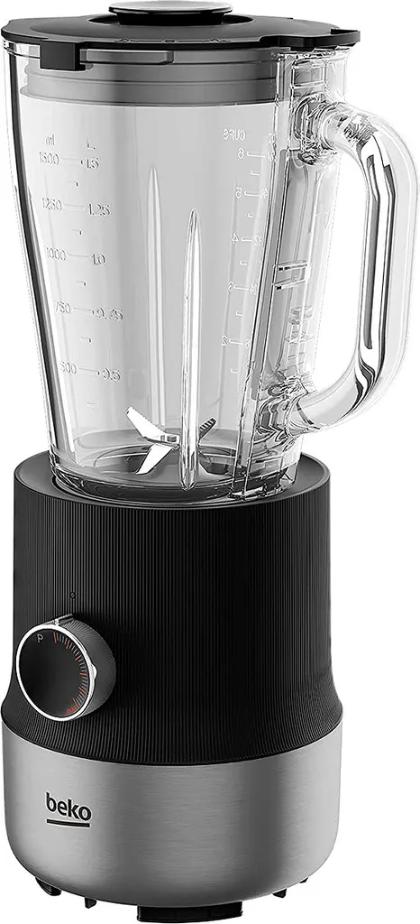 Mixeur Blender 800W Beko TBN81808BX avec Lames Inox et Bol Verre Robuste