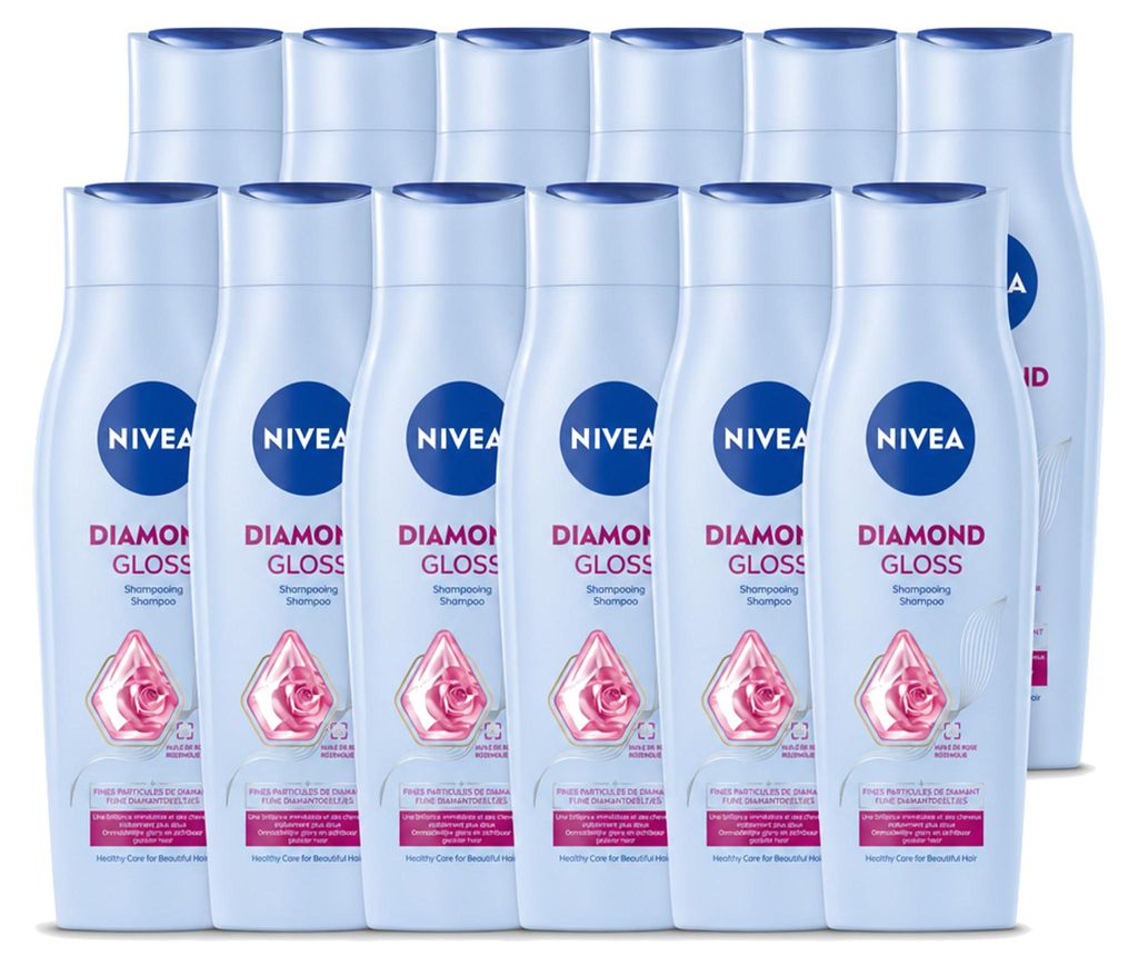 12 x NIVEA Diamond Gloss Shampoo - 250 ml - Vorteilspackung Produktbild 