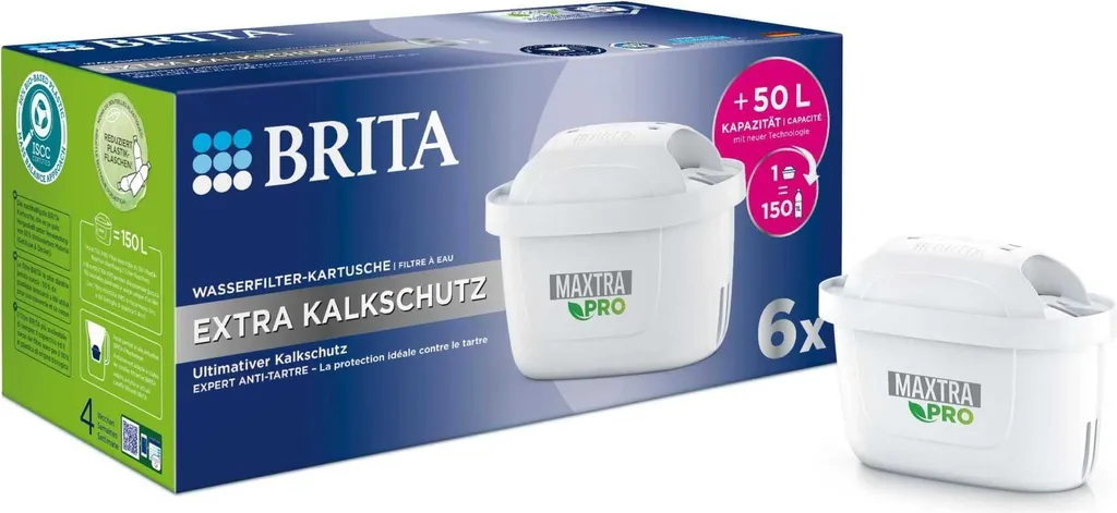 Brita MAXTRA PRO Extra Kalkschutz 6 Pack - Acqua Sicura e Buona per Bimbi - 7
