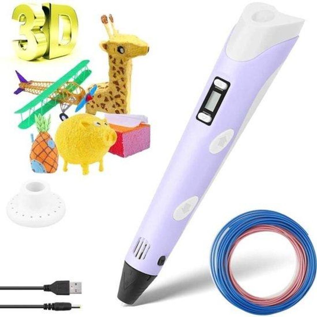 Professionelle 3D-Pen für Kinder - Inklusive 12 Farben PLA-Filament 1,75 mm