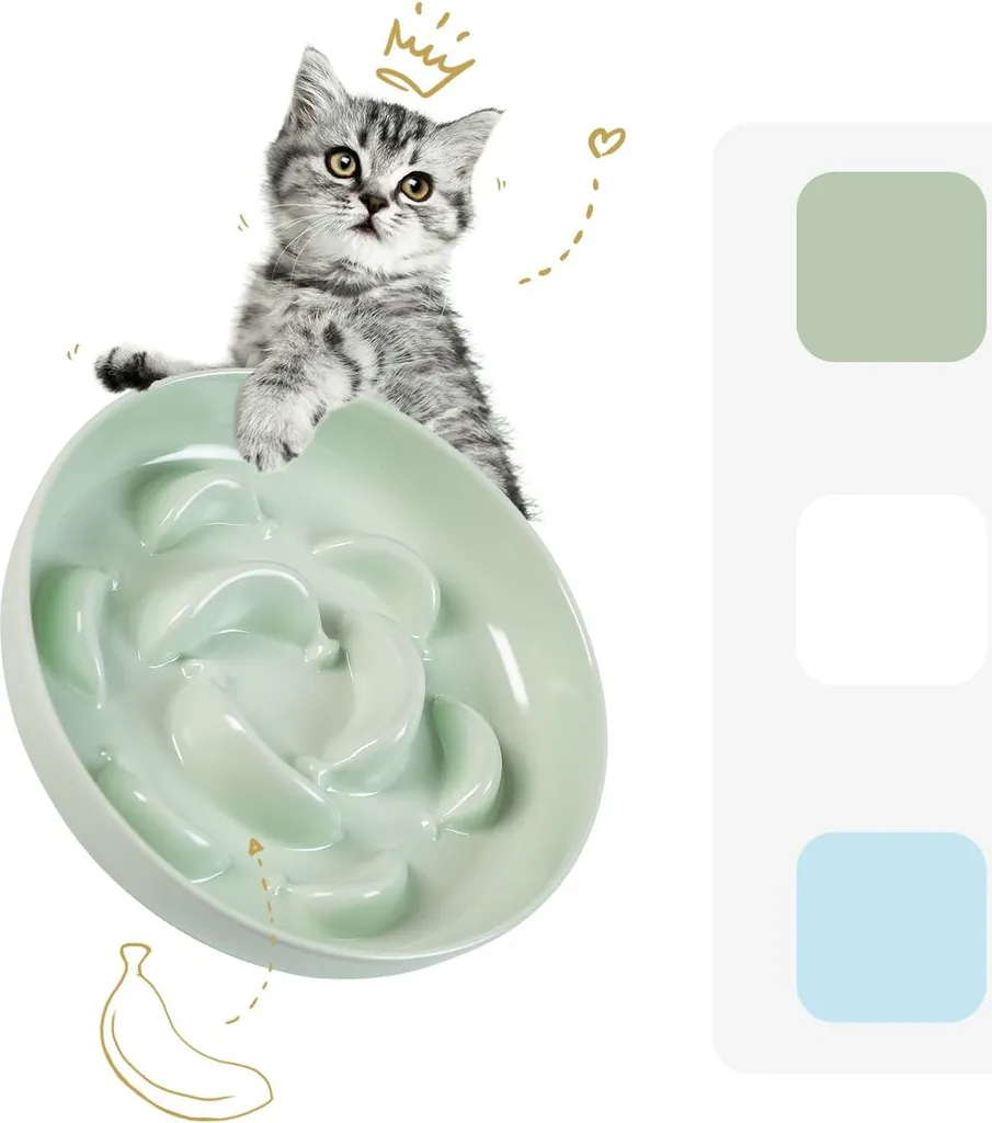 Mangeoire interactive pour chat d'appartement - Écuelle anti-ennui