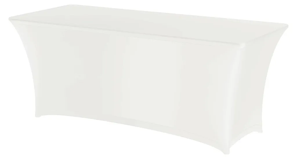 Copritavolo Hendi 810910+810897 Bianco 183x76cm | Tessuto Stretch No Stiro