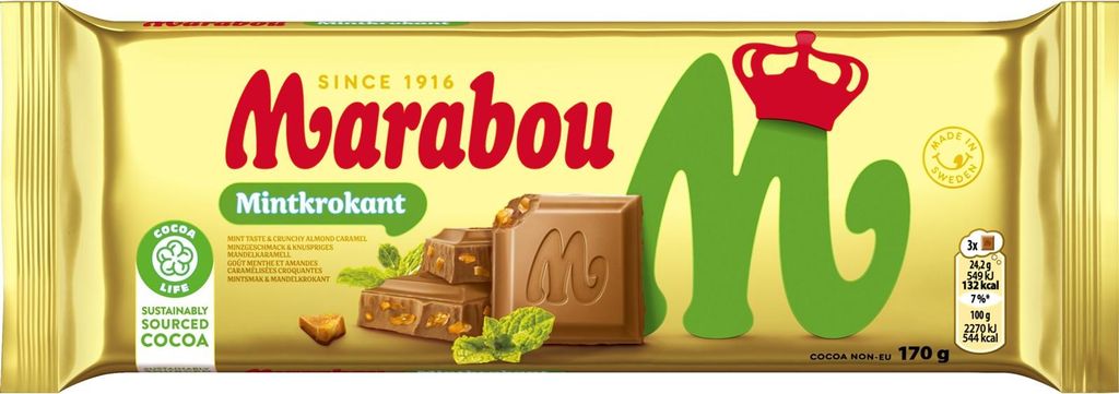 Krucha mięta Marabou 170g Zdjęcie produktu 