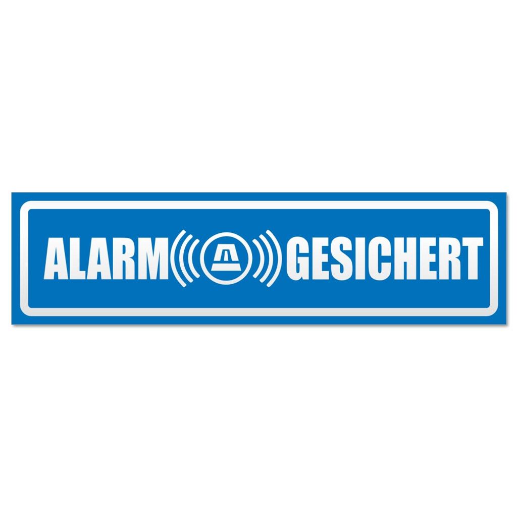Alarm Gesichert invertiert Magnetschild Schild magnetisch