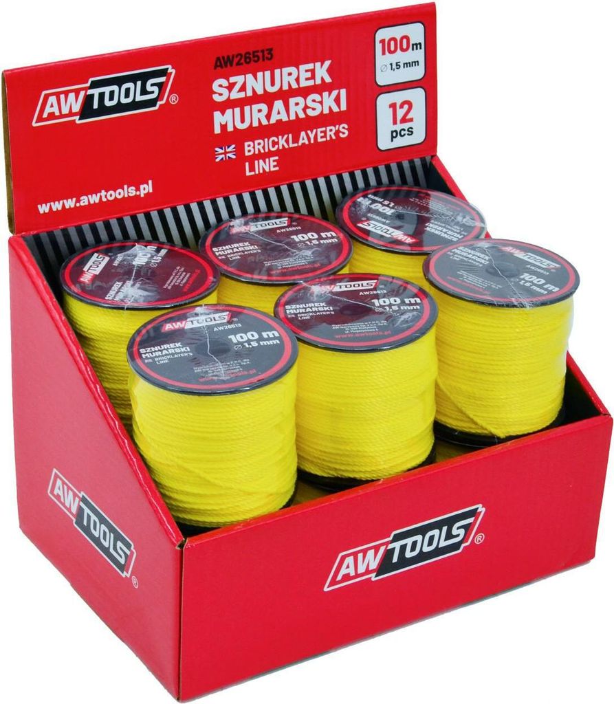 Awtools sznurek murarski 100m / 1,5mm 12szt. Zdjęcie produktu 