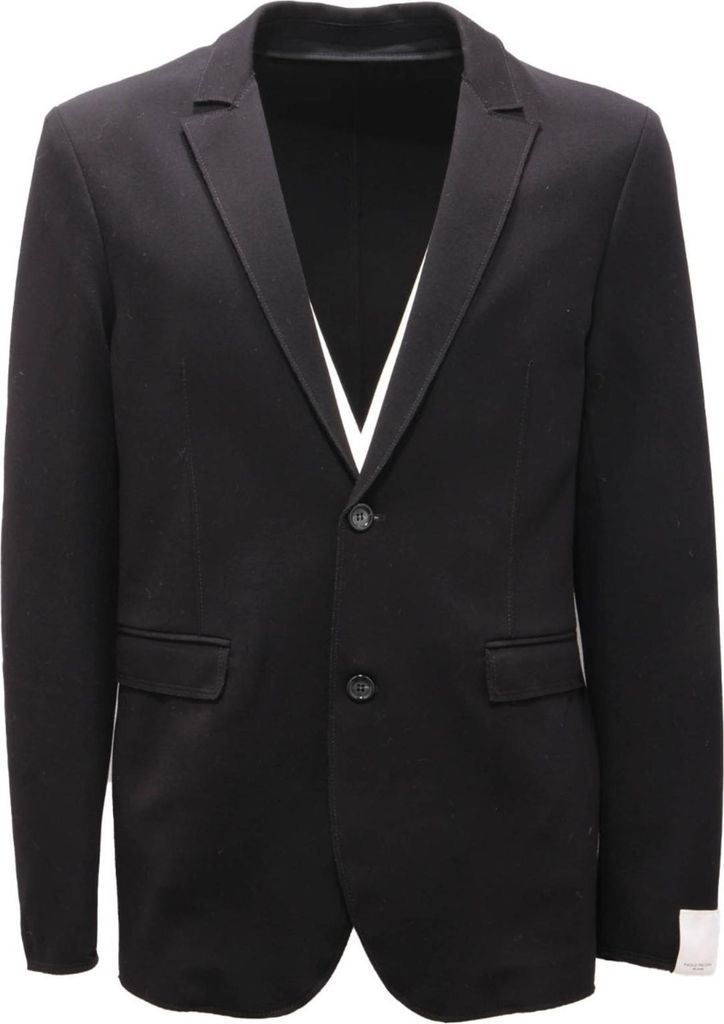 6298AI giacca uomo PAOLO PECORA man viscose jersey jacket black