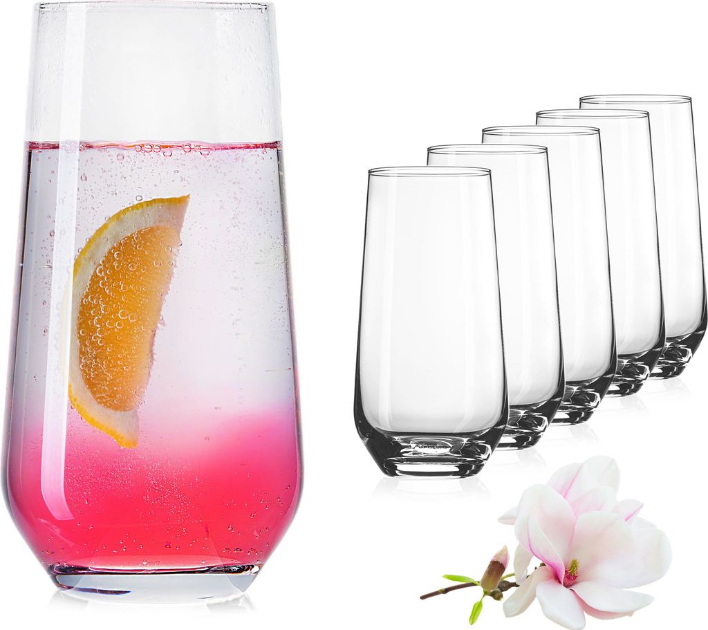 IMPERIAL Trinkgläser aus Glas 440ml (max. 520ml) Set 6-Teilig Getränkeglas Wassergläser Longdrinkgläser Cocktailgläser