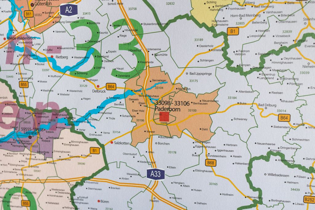 XL Postleitzahlenkarte von Nordrhein-Westfalen, NRW, Produktbild 3