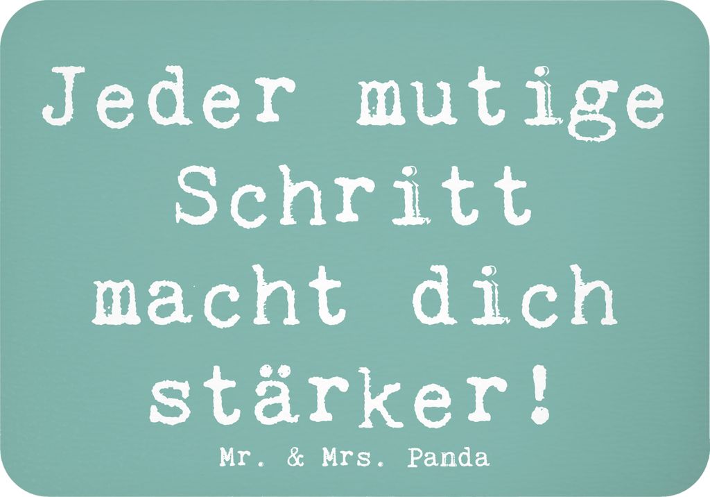 Mr. & Mrs. Panda magnet Spruch Angst überwinden - Meeresbrise - Geschenk, Vertrauem, Erfolg, Notizhalter, whiteboardmagnet, inspirierende Botschaf...