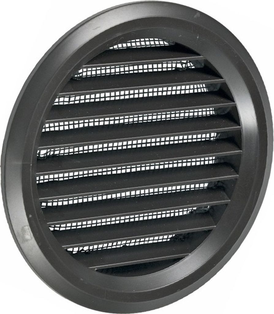 easyPART passend für 10033184 EUROPART UNIVERSAL Lüftungsgitter Aussengitter Abluftgitter mit Fliegengitter Netz Braun 80mm Rund Anschluss Abluft...