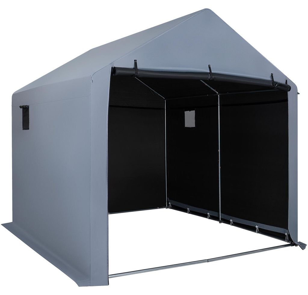 COSTWAY fietsschuur, waterdicht, tuinhuis met rolluikdeur, Productafbeelding 