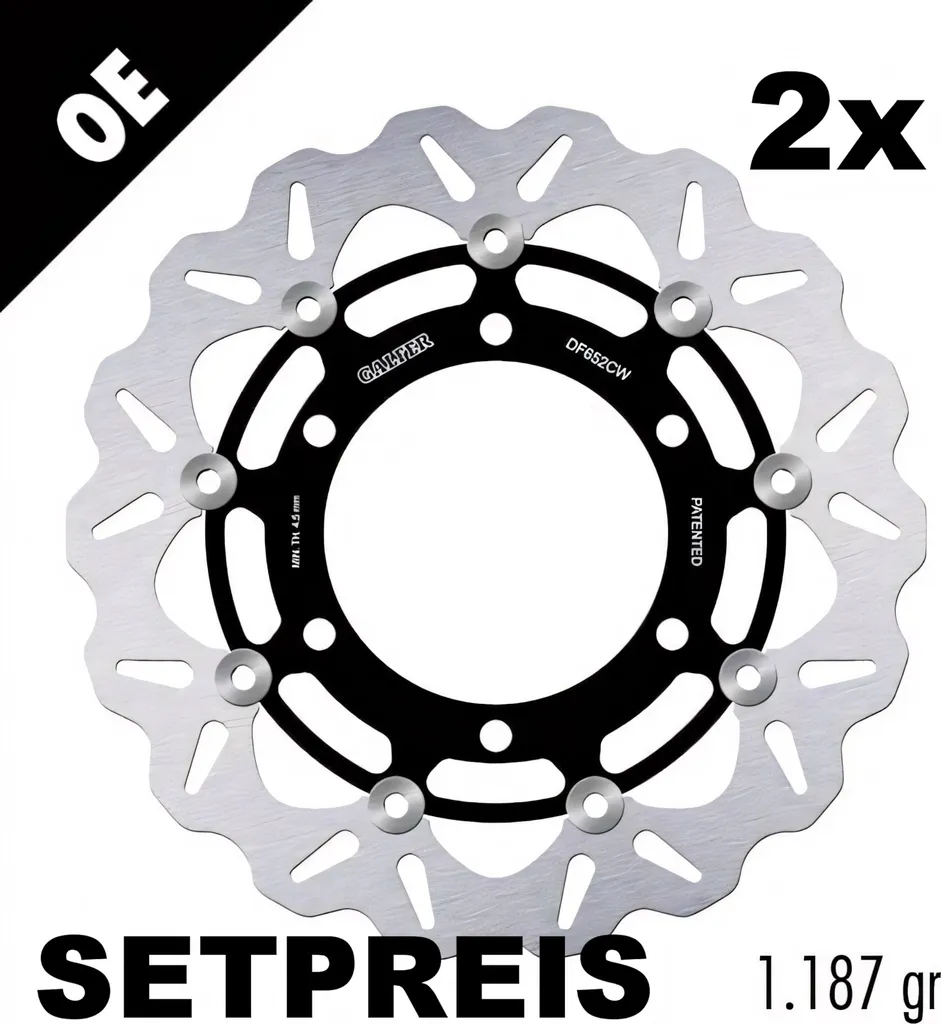 Paire Disques Galfer DF652CW WAVE Flottant pour Triumph Trident 750 900