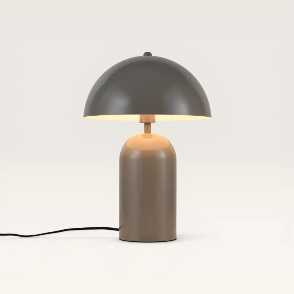 Lampe à poser Asteri Métal Taupe E14 25W Luminaire Déco de Salon IP20