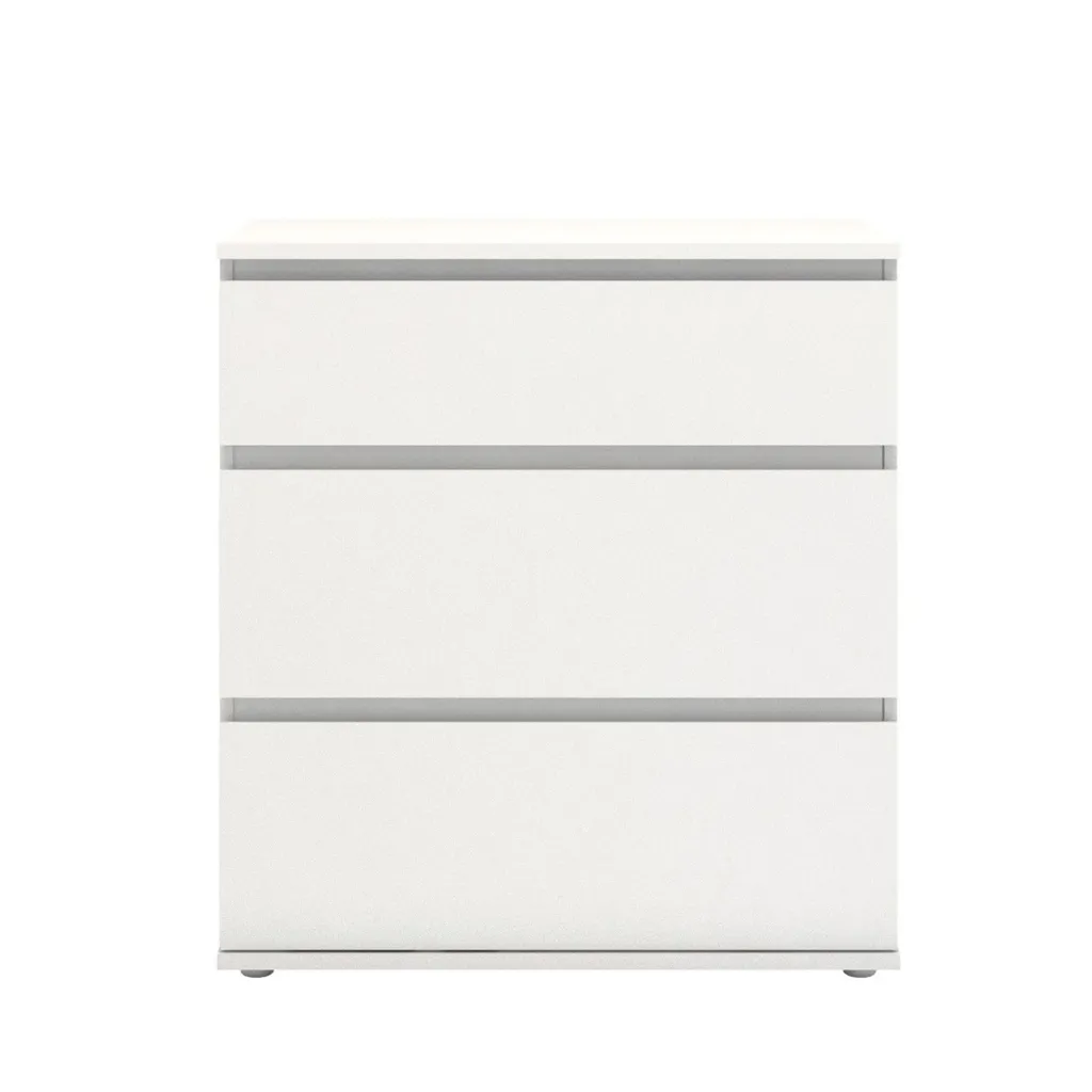Cassettiera Nora 3 Cassetti Bianca - Mobili Camera da Letto Offerta