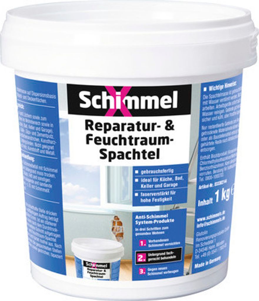 SchimmelX Reparatur- und Feuchtraumspachtel 1 kg Produktbild 