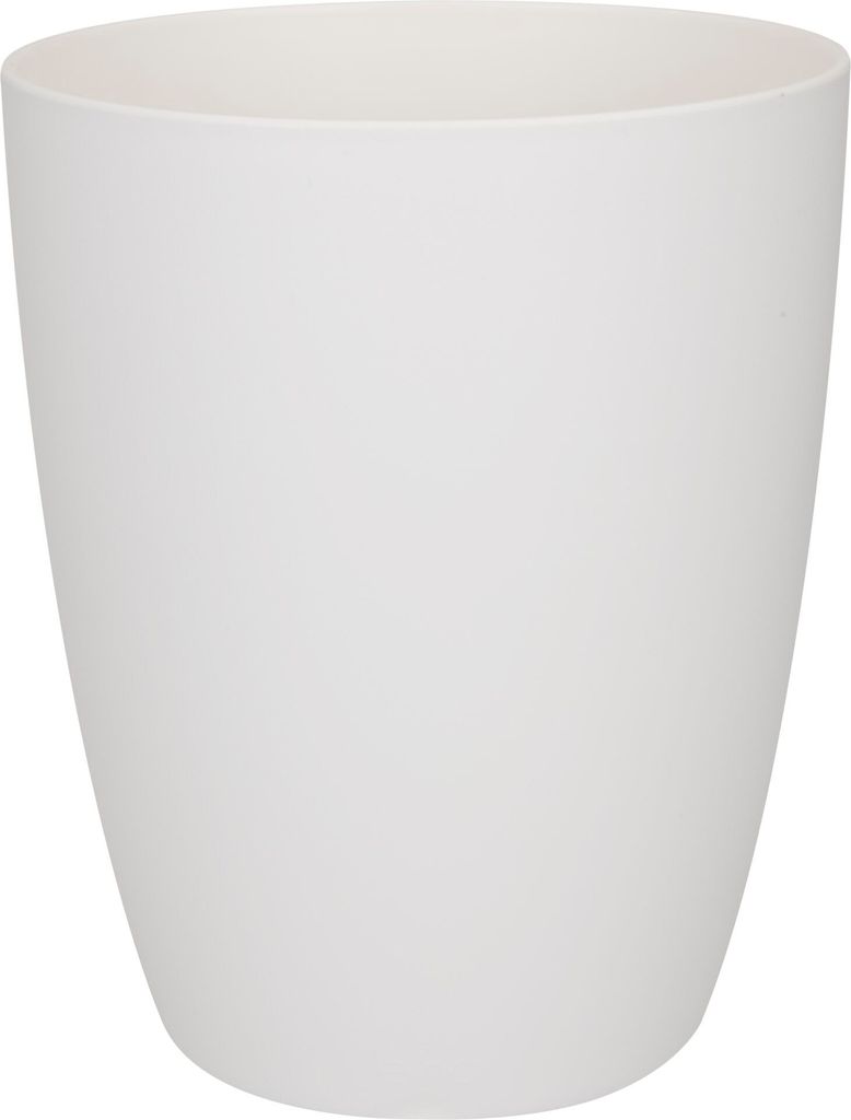 A white pot on a white background.