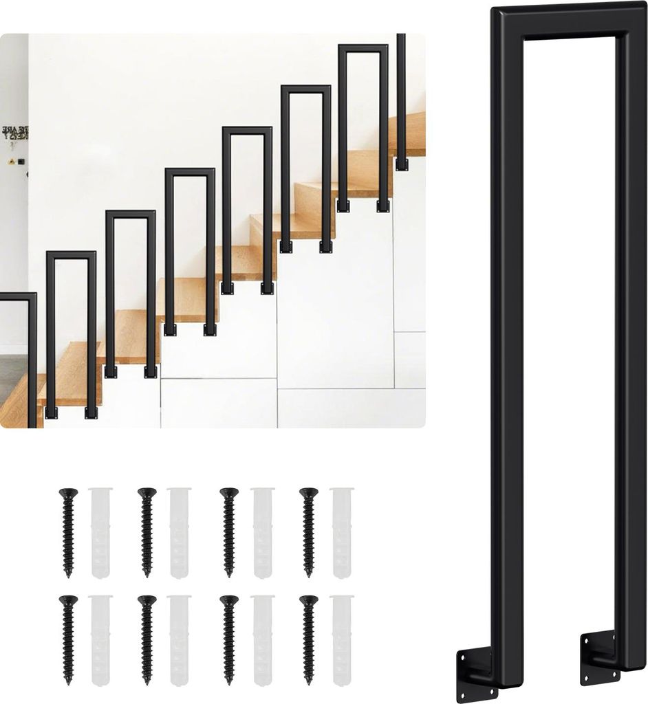 Bettizia 100cm U-Form Treppengeländer für Innen und Außen - Produktbild 