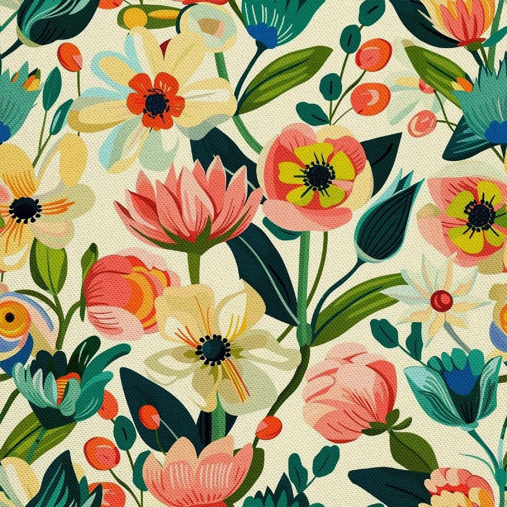 OUTDOOR DEKOSTOFFE OXFORD - Motiv Frühling I DX7410