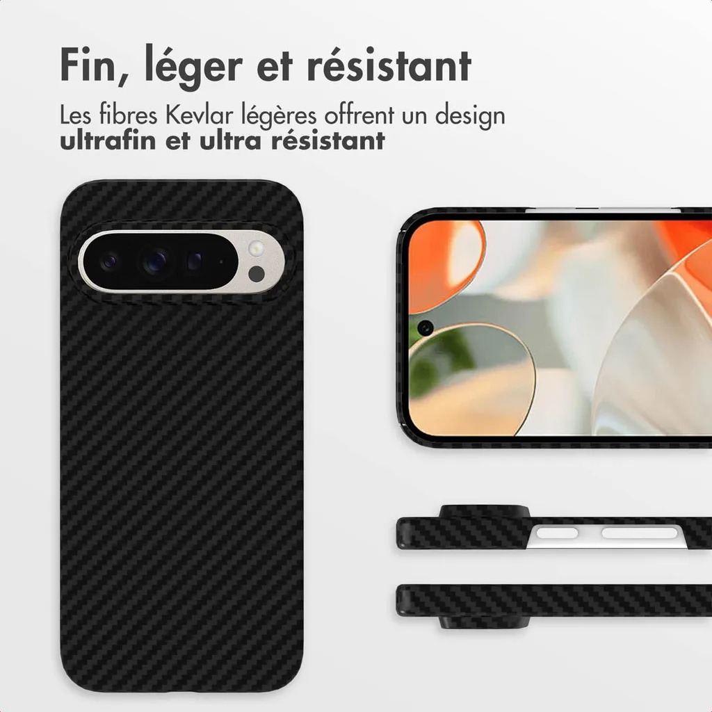 Coque de protection Polyamide® pour Google Pixel 9 MagSafe Noir Mat - 3