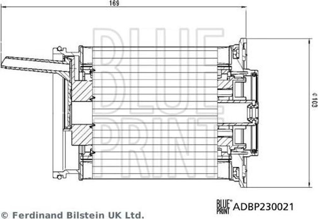 BLUE PRINT ADBP230021 Kraftstofffilter OE 4M0127177E kompatibel mit A6 4G, Q7, Q8, Touareg, 3er E91, Venza, A4 8K