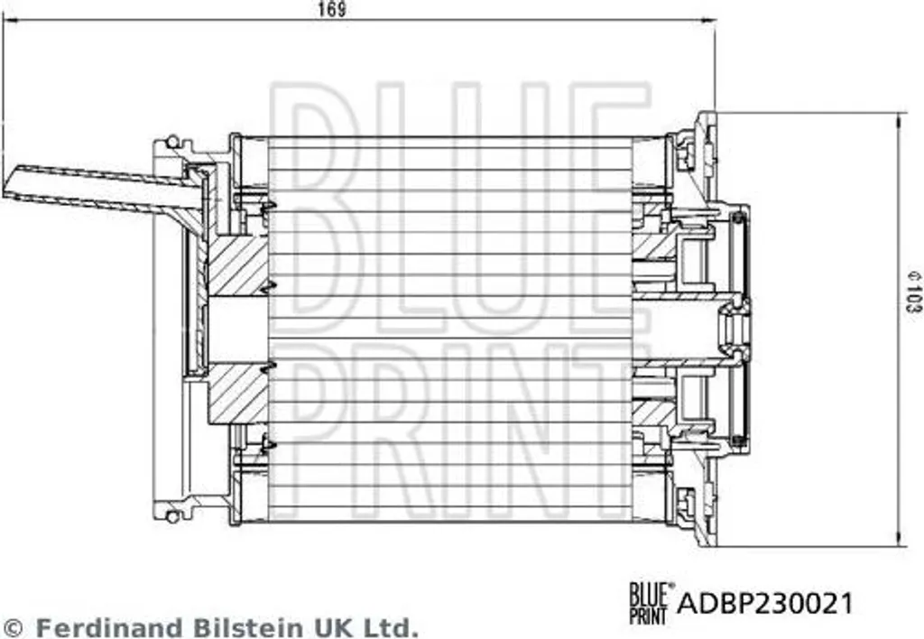 Filtre à carburant Blue Print ADBP230021 pour Audi A6 A4 et Q7 Q8 OE