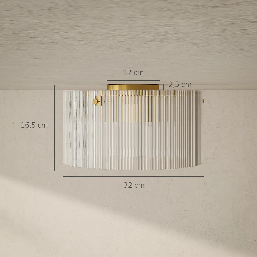 Lustre plafonnier LED E27 design transparent pour salle à manger - 5