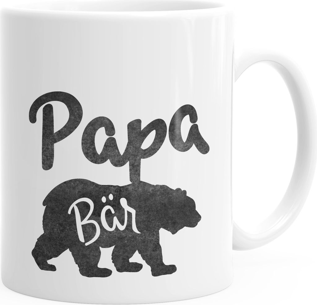 Kaffee-Tasse Papa Bär MoonWorks weiß unisize