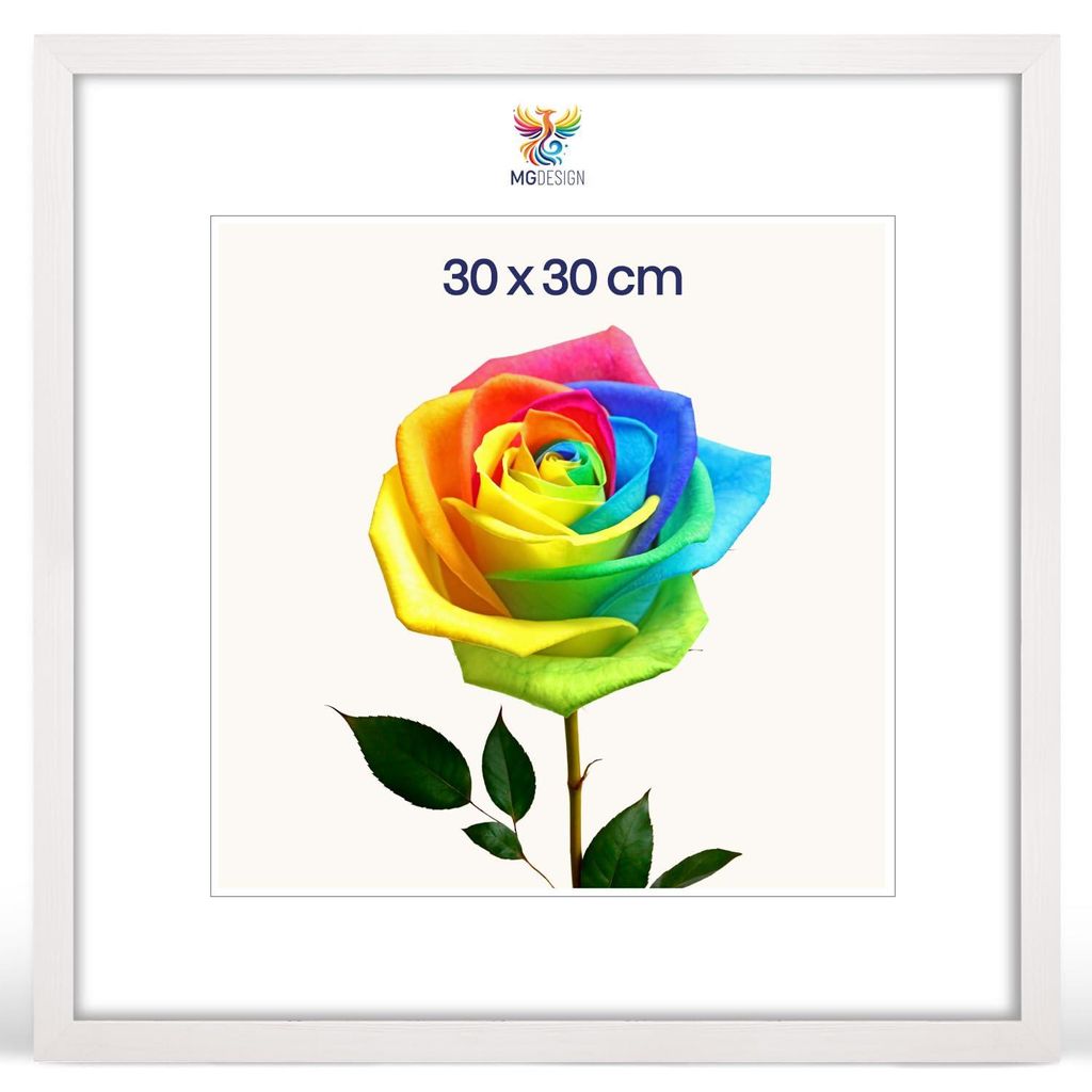 MG Design Bilderrahmen 30 x 30 cm - Posterrahmen mit Weiß Produktbild 