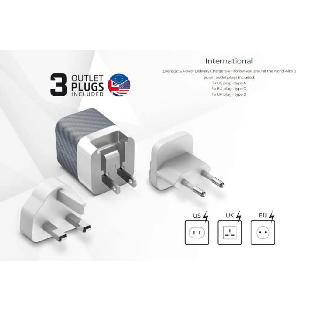 Chargeur Mural Universel GaN 38W Energizer Ultimate PD et Quick Charge - 3