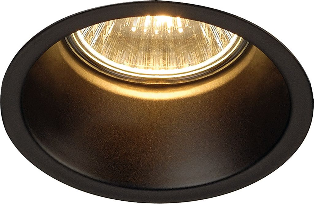 SLV HORN GU10 Downlight, rund, mattschwarz, max. 50W Produktbild 