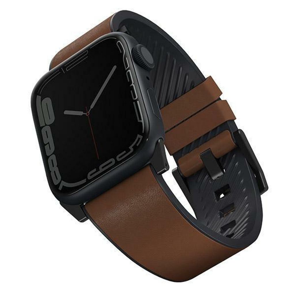 Uniq Straden Wasserdichtes Leder Hybrid Apple Watch Armband 45/44/42Mm - Toffee (Braun)