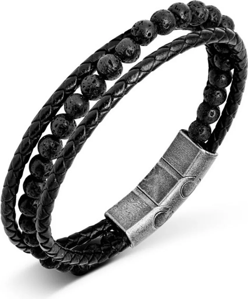 Ideale Regalo Uomo: Bracciale Pierre Ricaud PR679.BBL in Pelle Nera