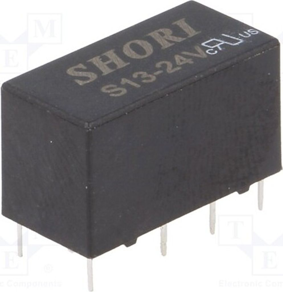 1x Relais: elektromagnetisch 0,5A/125VAC USpule : 12VDC Mini S13-12V-2C Elektrom