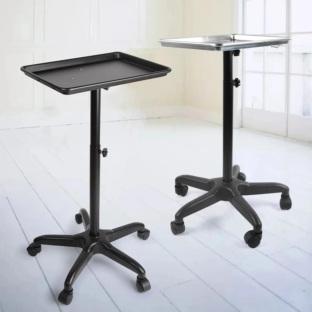 Plateau de coiffeur ajustable : fini le désordre avec ce chariot mobile - 2