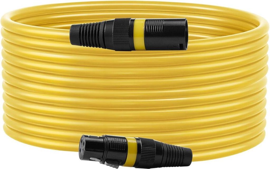XLR Cable 7.62 m, 4 Pack, Shielded Balanced DMX Male to Female Microphone Cables, Gold-Plated 3-Pin XLR Mic Speaker Cord Wires, for Stage Lighting,...
