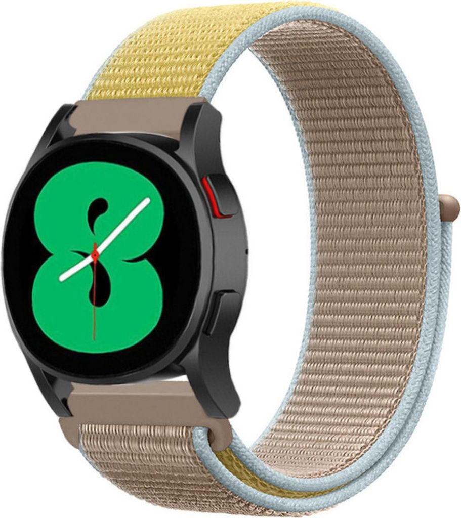 Strap-it Samsung Galaxy Watch 4 - 40mm Nylonarmband (Camel)